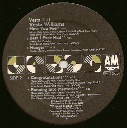 Vesta Williams : Vesta 4 U (LP, Album)