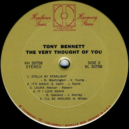 Tony Bennett : The Very Thought Of You (LP, Comp)