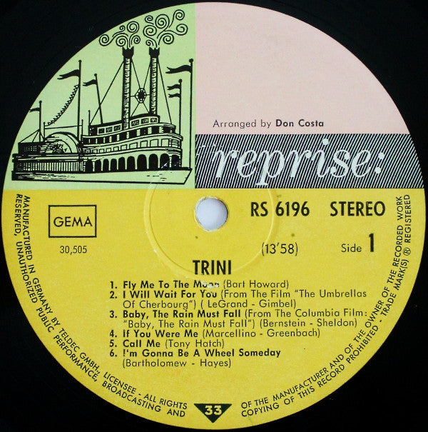 Trini Lopez : Trini (LP, Album)