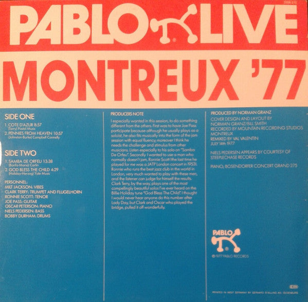 The Pablo All-Stars Jam : Montreux '77 (LP, Album)