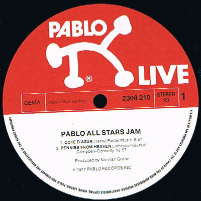 The Pablo All-Stars Jam : Montreux '77 (LP, Album)