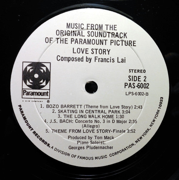 Francis Lai : Love Story - Music From The Original Soundtrack (LP, Album, She)