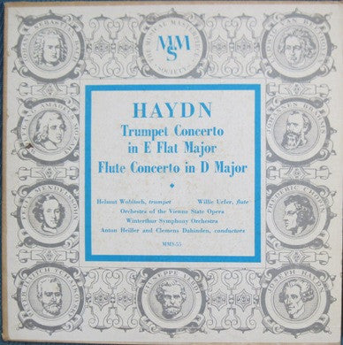 Joseph Haydn, Orchester Der Wiener Staatsoper, Winterthur Symphony Orchestra : Trumpet Concerto In E Flat Major / Flute Concerto In D Major (10", Mono)