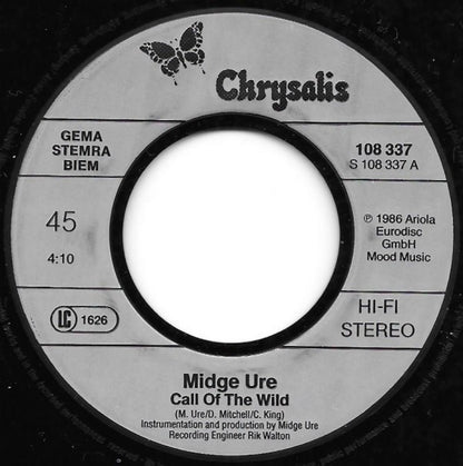 Midge Ure : Call Of The Wild (7", Single)