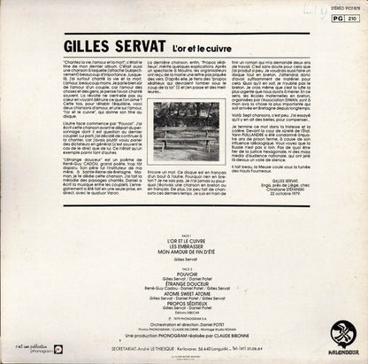 Gilles Servat : L'or Et Le Cuivre (LP)