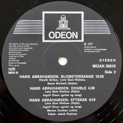 Ole Buck / Hans Abrahamsen, Lena Bust Nielsen, Ingolf Olsen, Morten Zeuthen, Søren Barfoed, Henrik Svitzer : Sommertrio / 14 Præludier / Blomstersange / Double / Efterår (LP)