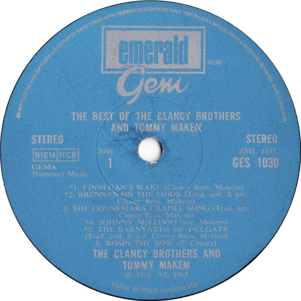 The Clancy Brothers & Tommy Makem : The Best Of The Clancy Brothers & Tommy Makem (LP, Comp)