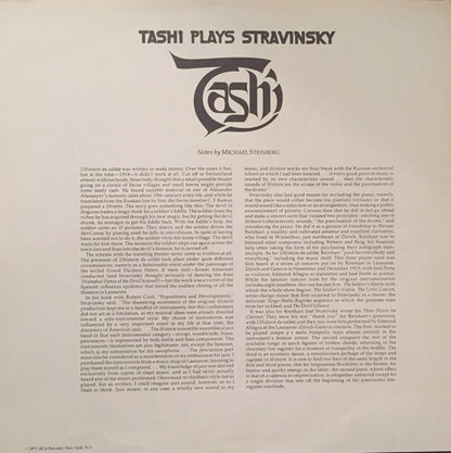 Tashi Plays Igor Stravinsky : Tashi Plays Stravinsky (LP)