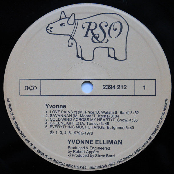 Yvonne Elliman : Yvonne (LP, Album)