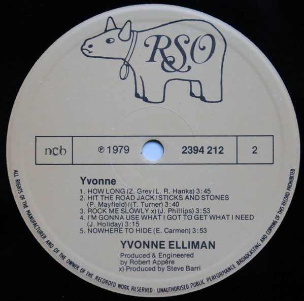 Yvonne Elliman : Yvonne (LP, Album)