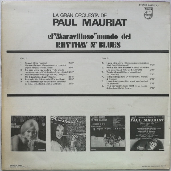 Le Grand Orchestre De Paul Mauriat : El "Maravilloso Mundo" Del Rhythm & Blues (LP)