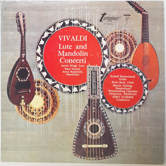 Antonio Vivaldi, Jörg Faerber, Württembergisches Kammerorchester : Vivaldi Lute And Mandolin Concerti (LP)