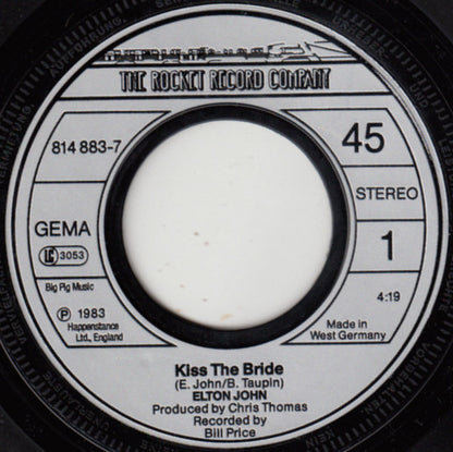 Elton John : Kiss The Bride (7", Single)