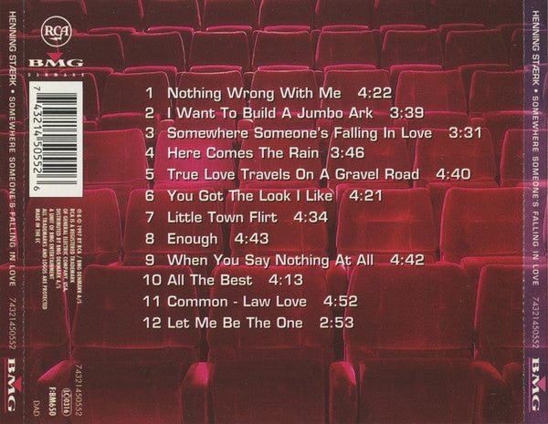 Henning Stærk : Somewhere Someone's Falling In Love (CD, Album)