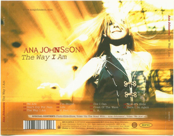 Ana Johnsson : The Way I Am (CD, Album, Enh)