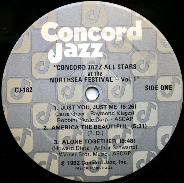 Concord Jazz All Stars : Concord Jazz All Stars At The Northsea Jazz Festival - Volume 1 (LP, Album)