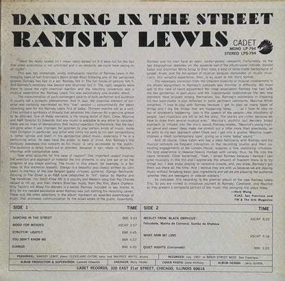 Ramsey Lewis : Dancing In The Street (LP, Album, Gat)