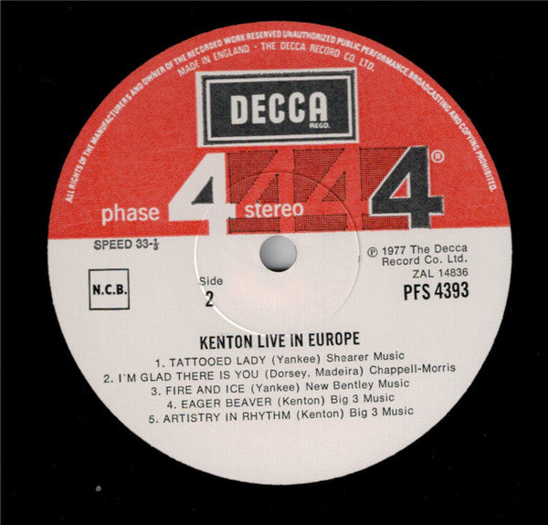 Stan Kenton : Live In Europe (LP, Album)