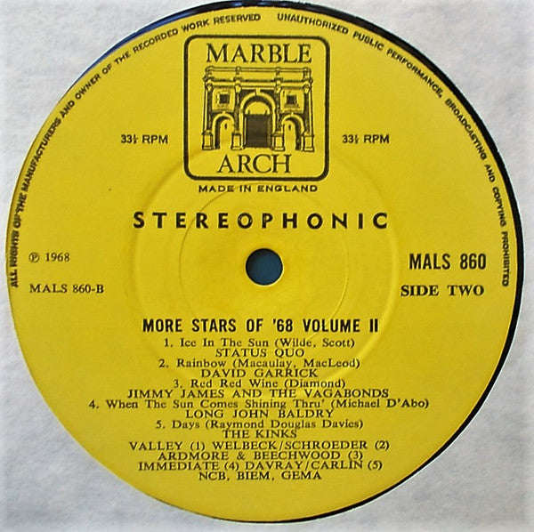 Various : More Stars Of '68 Vol. Il (LP, Comp)