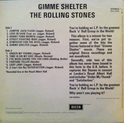 The Rolling Stones : Gimme Shelter (LP, Comp)