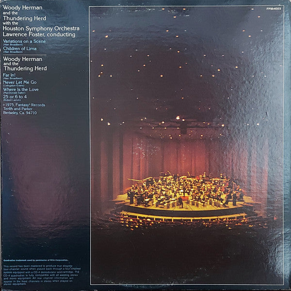 Woody Herman And The Thundering Herd With Houston Symphony Orchestra : Children Of Lima (LP, Album, Quad)