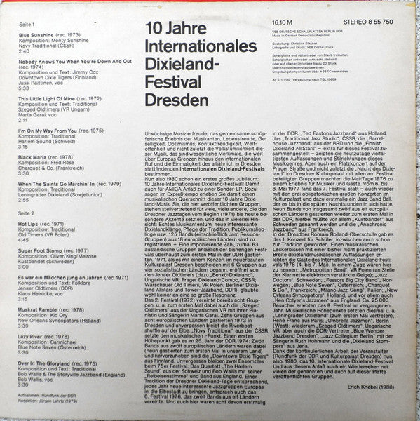 Various : 10 Jahre Internationales Dixieland Festival Dresden (LP, Comp)