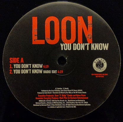 Loon : You Don't Know (12", Promo)