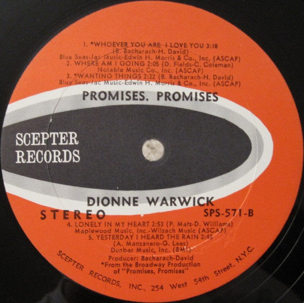 Dionne Warwick : Promises, Promises (LP, Album, Kee)