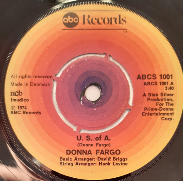 Donna Fargo : U S Of A (7")