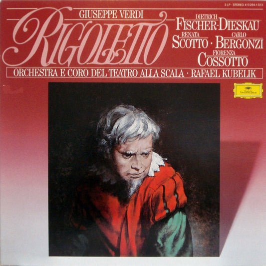 Giuseppe Verdi - Dietrich Fischer-Dieskau, Renata Scotto, Carlo Bergonzi, Fiorenza Cossotto, Orchestra Del Teatro Alla Scala E Coro Del Teatro Alla Scala, Roberto Benaglio, Rafael Kubelik : Rigoletto (3xLP, RE, Env)