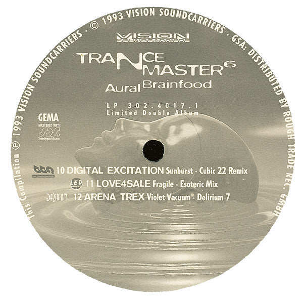 Various : Trancemaster 6 (Aural Brainfood) (2xLP, Comp, Ltd)