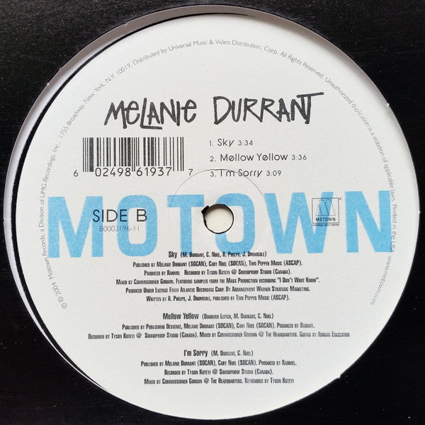 Melanie Durrant F/ Kardinal Offishall : Let Me (12")