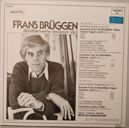 Frans Brüggen : Blockflötenwerke Des Barock - Vol. 3 (LP, Comp, RE)