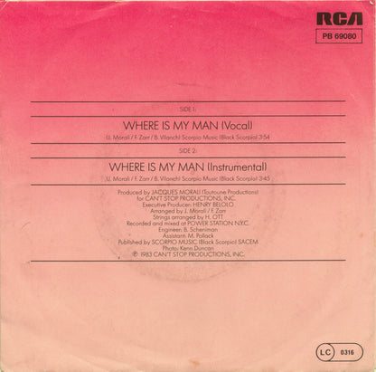 Eartha Kitt : Where Is My Man (7", Single)