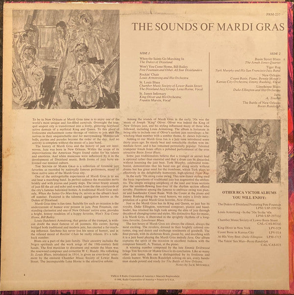 Various : The Sounds Of Mardi Gras (LP, Comp)