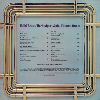 Herb Alpert & The Tijuana Brass : Solid Brass (LP, Comp)