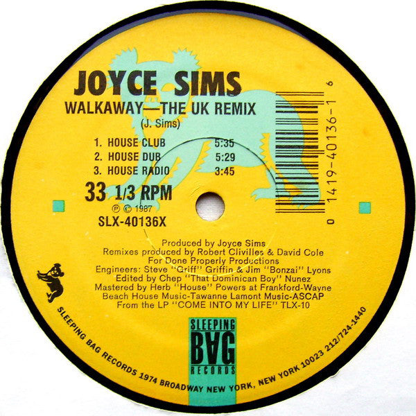 Joyce Sims : Walkaway - The UK Remix (12")