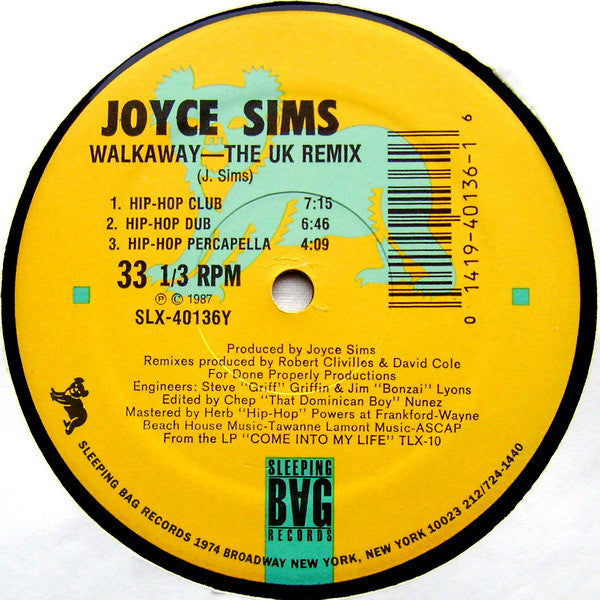 Joyce Sims : Walkaway - The UK Remix (12")