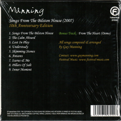 Manning : Songs From The Bilston House 10th Anniversary Edition (CD, Album, RE, Car)