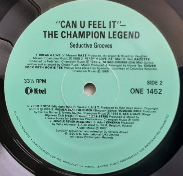 Various : Can U Feel It? - The Champion Legend (2xLP, Comp, Mixed)