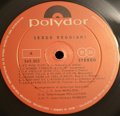 Serge Reggiani : Serge Reggiani (LP, Album)