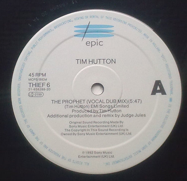 Tim Hutton : The Prophet (12", Ltd)