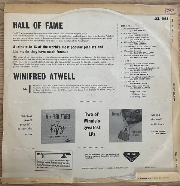 Winifred Atwell : Hall Of Fame (LP)