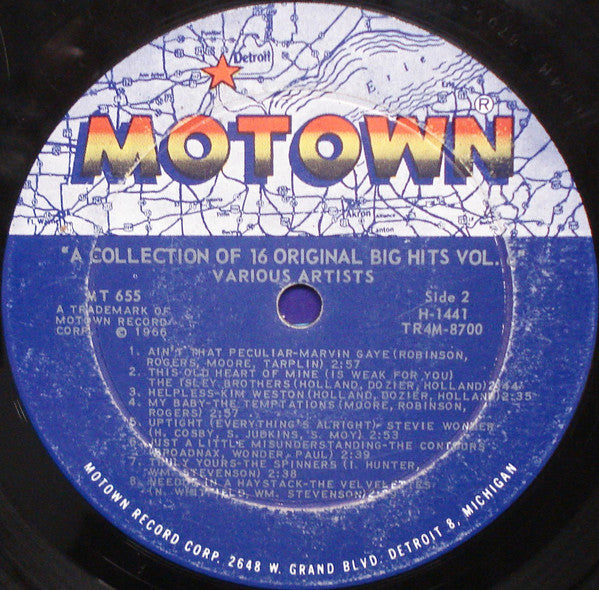 Various : The Motown Sound: A Collection Of 16 Original Big Hits Vol. 6 (LP, Comp, Mono)