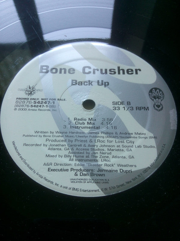 Bone Crusher (2) feat. Bun B & Lil' Flip : Forever Grippin' The Grain / Back Up (12", Promo)