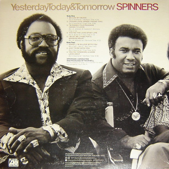 Spinners : Yesterday, Today & Tomorrow (LP, Album, PR )