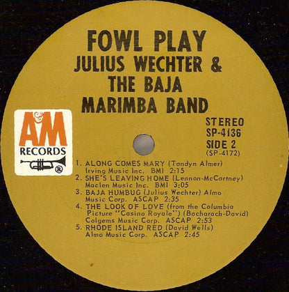 Julius Wechter And Baja Marimba Band : Fowl Play (LP, Album)