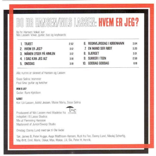 Bo Hr. Hansen, Nils Lassen : Hvem Er Jeg? (CD, Album)