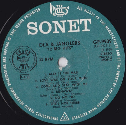 Ola & The Janglers : 12 Big Hits (LP, Album, Comp)