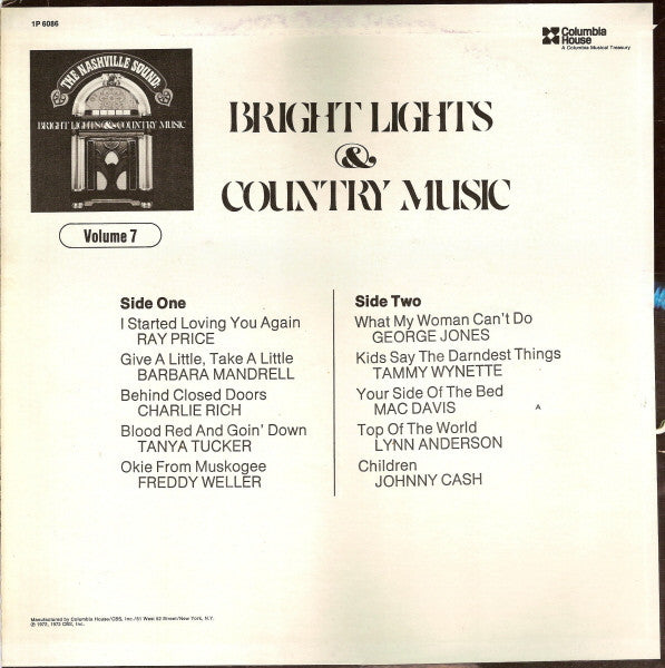 Various : The Nashville Sound: Bright Lights & Country Music: Volume 7 (LP, Comp)